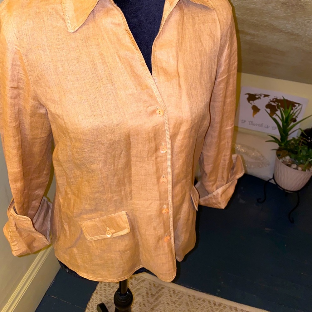 Jones New York 100%linen shirt!